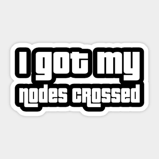 I got my nodes crossed Sticker